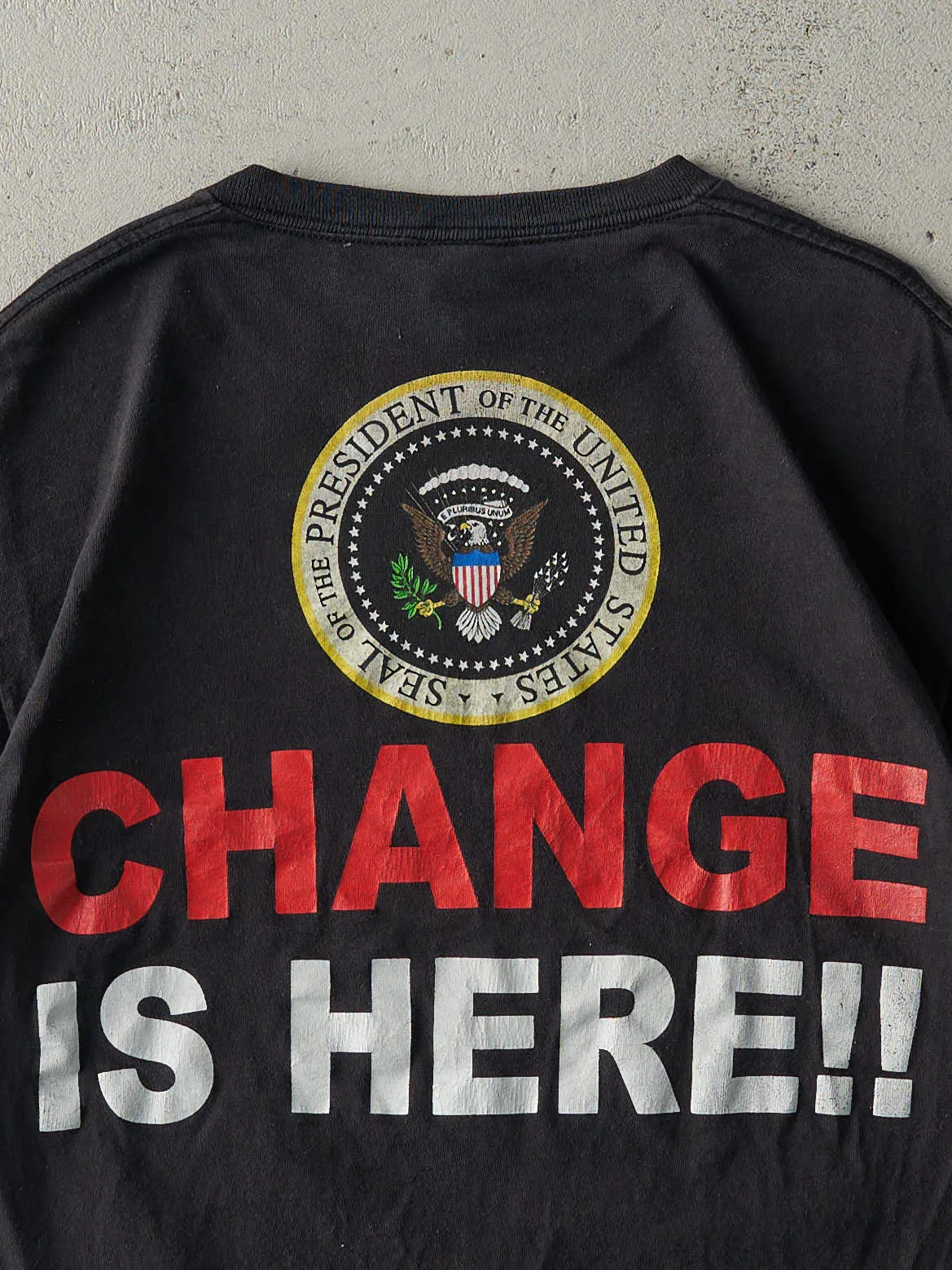 Vintage Y2K Black Barack Obama Tee (M) sold by Rebalance Vintage product image thumbnail 4