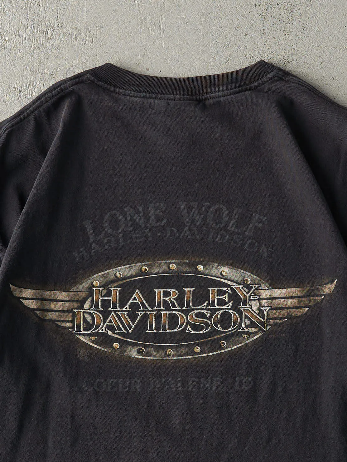 Vintage 07' Black Coeur D'Alene ID Harley Davidson Tee (M) sold by Rebalance Vintage product image thumbnail 4