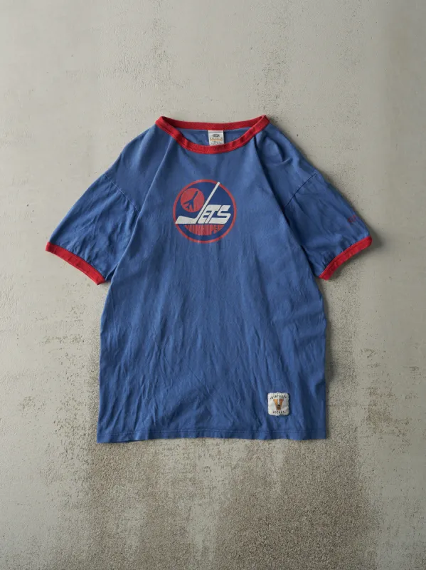 Vintage Y2K Blue Winnipeg Jets Ringer Tee (S/M) sold by Rebalance Vintage
