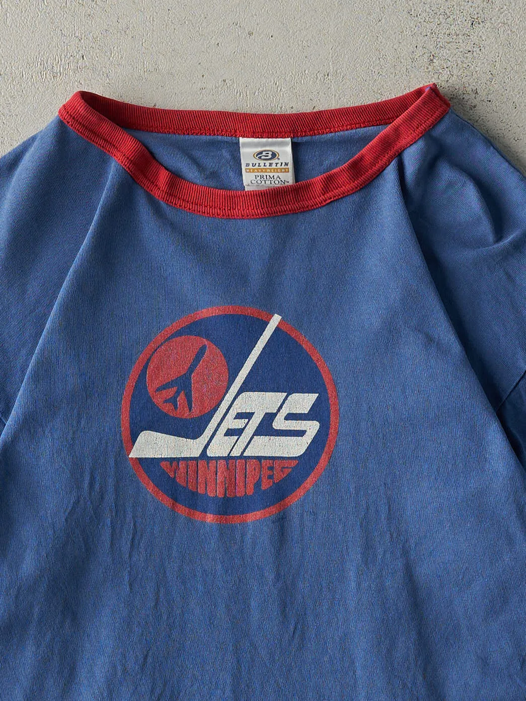 Vintage Y2K Blue Winnipeg Jets Ringer Tee (S/M) sold by Rebalance Vintage product image thumbnail 2