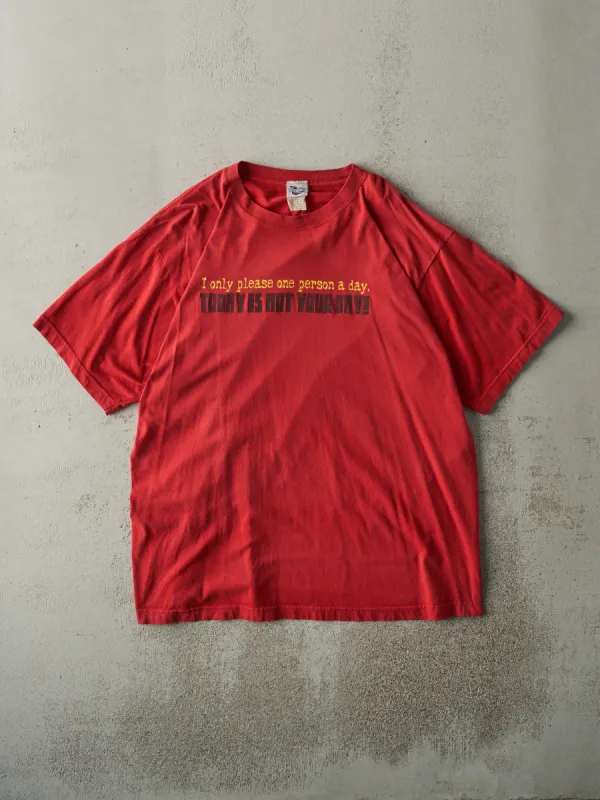 Vintage Y2K Red "Today's Not Your Day" Slogan Tee (XL/XXL) sold by Rebalance Vintage