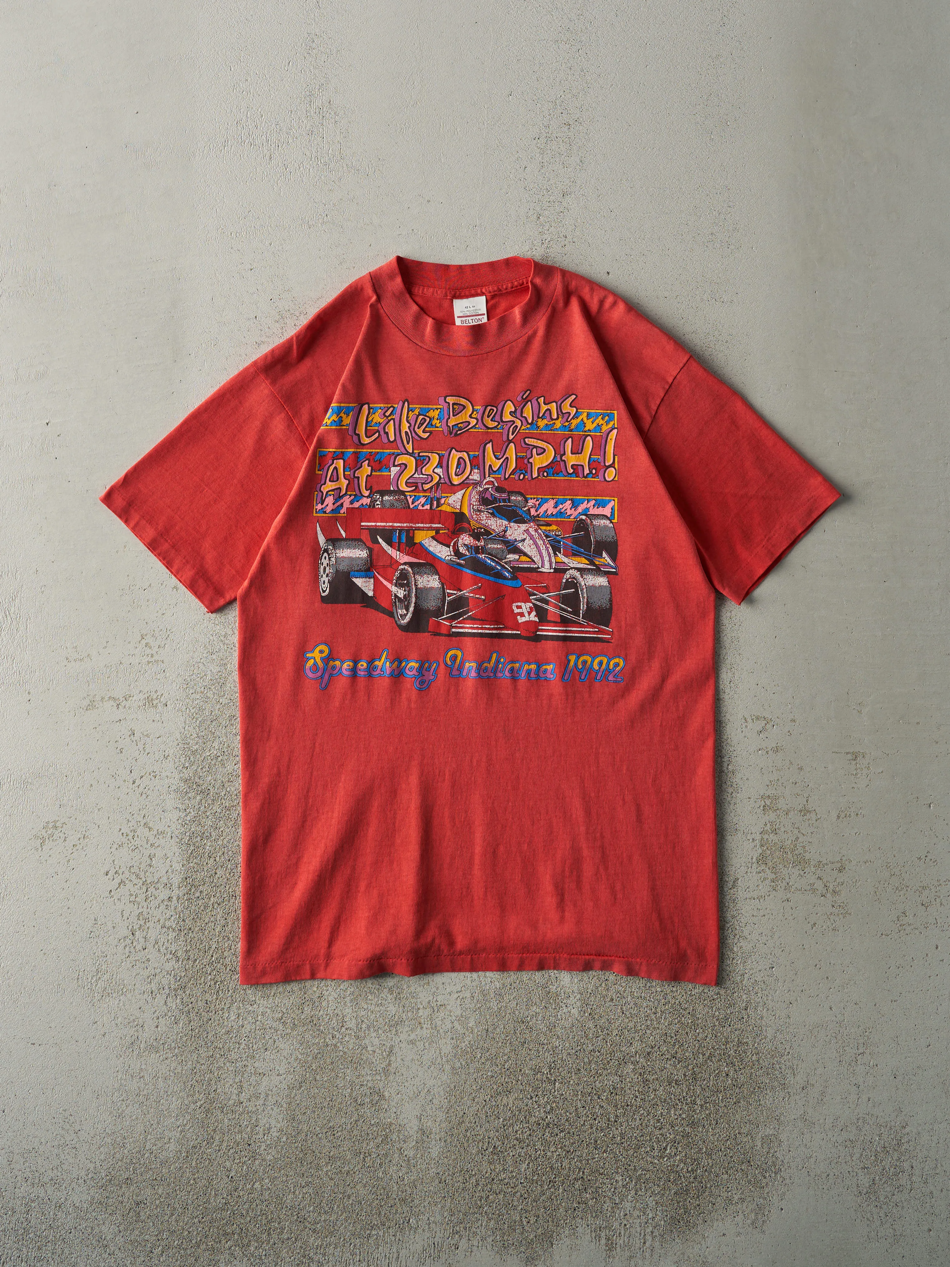 Vintage 92' Red Indiana Speedway Racing Single Stitch Tee (M/L) sold by Rebalance Vintage