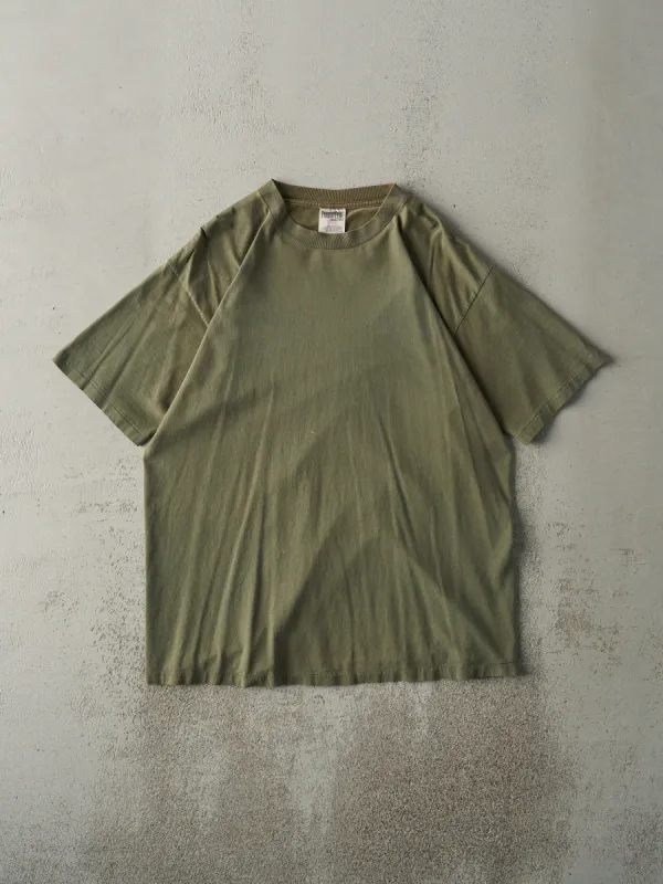 Vintage 90s Green Blank Single Stitch Tee (M/L) sold by Rebalance Vintage