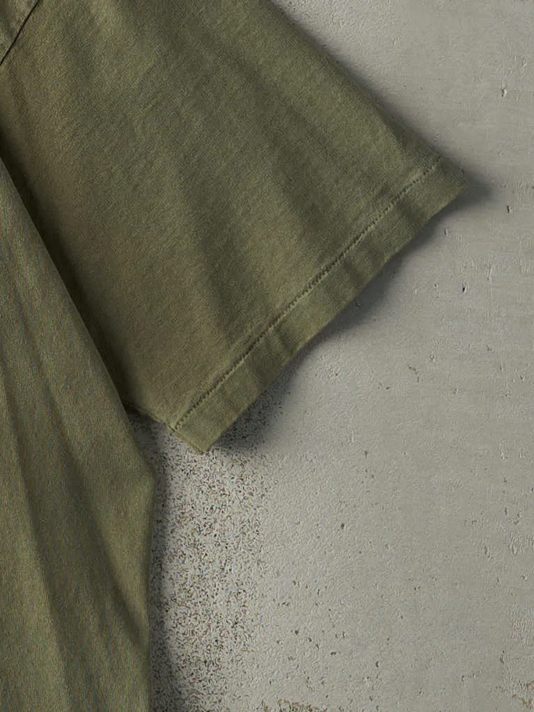 Vintage 90s Green Blank Single Stitch Tee (M/L) sold by Rebalance Vintage product image thumbnail 3