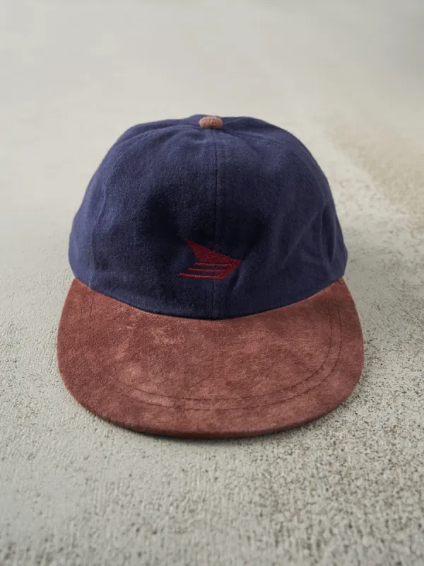 Vintage 90s Navy Blue & Burgundy Canada Post Strap Back Hat sold by Rebalance Vintage