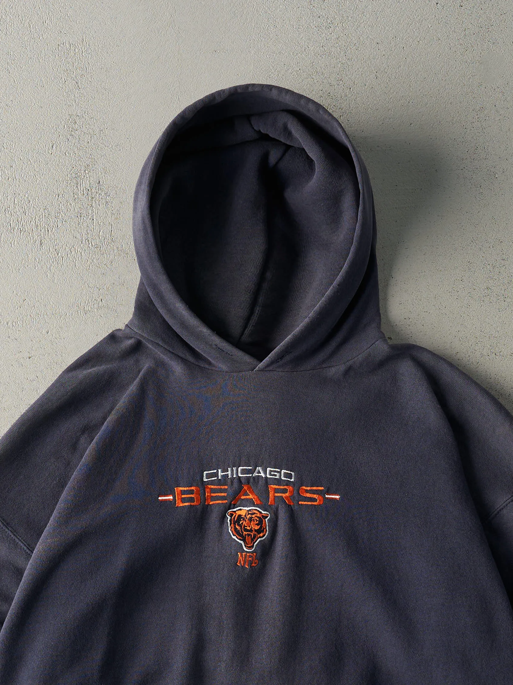 Vintage 90s Sun Faded Navy Blue Chicago Bears Hoodie (XL/XXL) sold by Rebalance Vintage product image thumbnail 2
