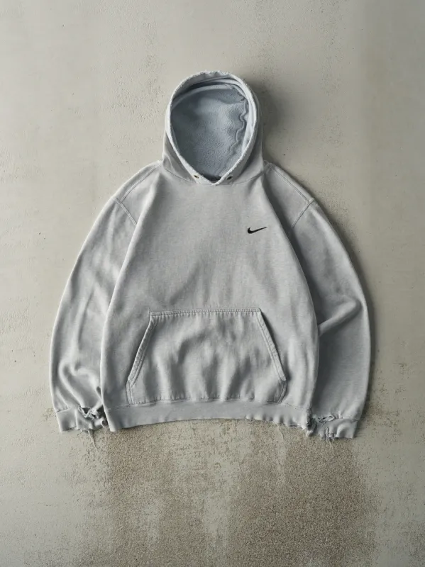 Vintage Y2K Grey Embroidered Nike Swoosh Hoodie (M) sold by Rebalance Vintage