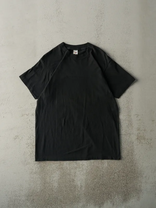 Vintage 90s Black Blank Single Stitch Tee (M) sold by Rebalance Vintage
