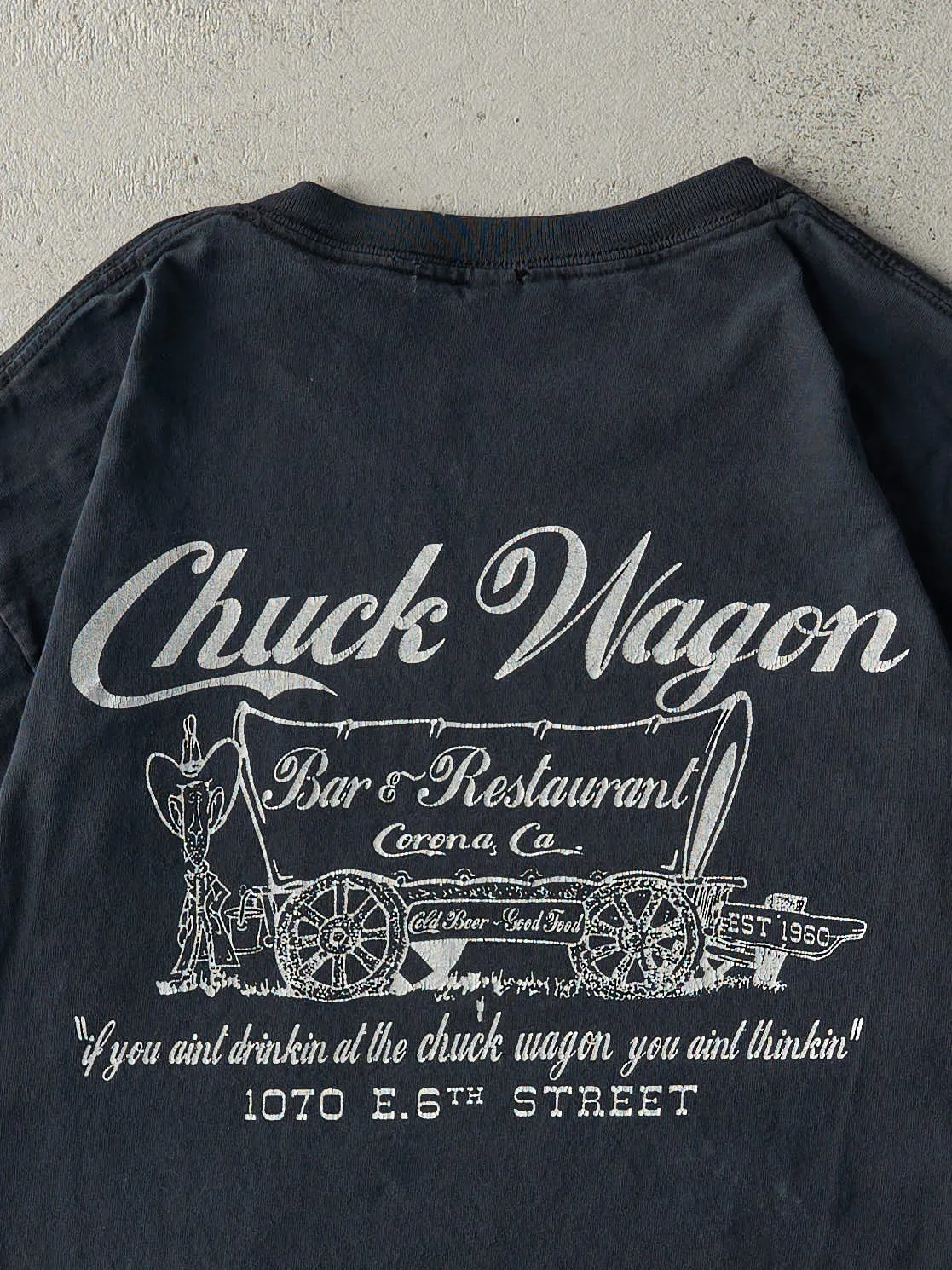 Vintage Y2K Faded Black Chuck Wagon Pocket Tee (M) sold by Rebalance Vintage product image thumbnail 4