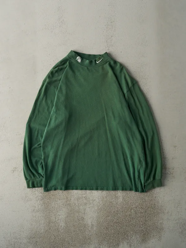 Vintage Y2K Green Michigan State Spartans Nike Mock Neck Long Sleeve (M/L) sold by Rebalance Vintage