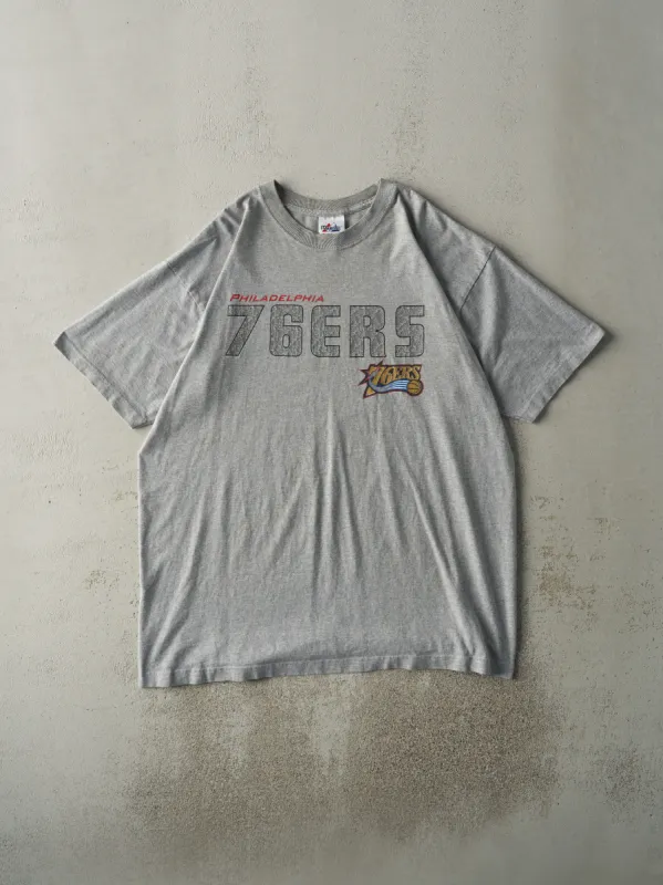 Vintage Y2K Grey Philadelphia 76ers Tee (XL/XXL) sold by Rebalance Vintage