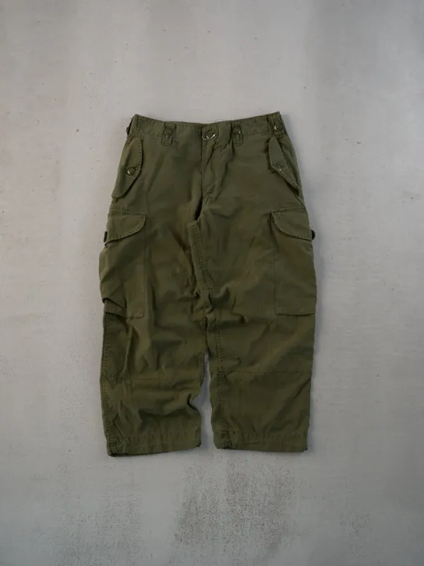 Vintage 90s Green Army Parachute Cargo Pants (30x24) sold by Rebalance Vintage