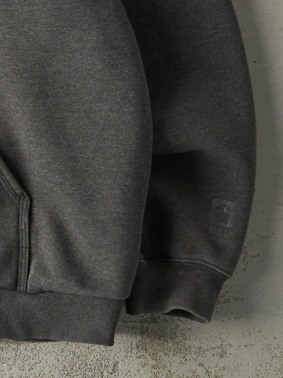 Vintage Y2K Charcoal Grey Carhartt Rain Defender Heavyweight Zip Up Hoodie (L/XL) sold by Rebalance Vintage product image thumbnail 3