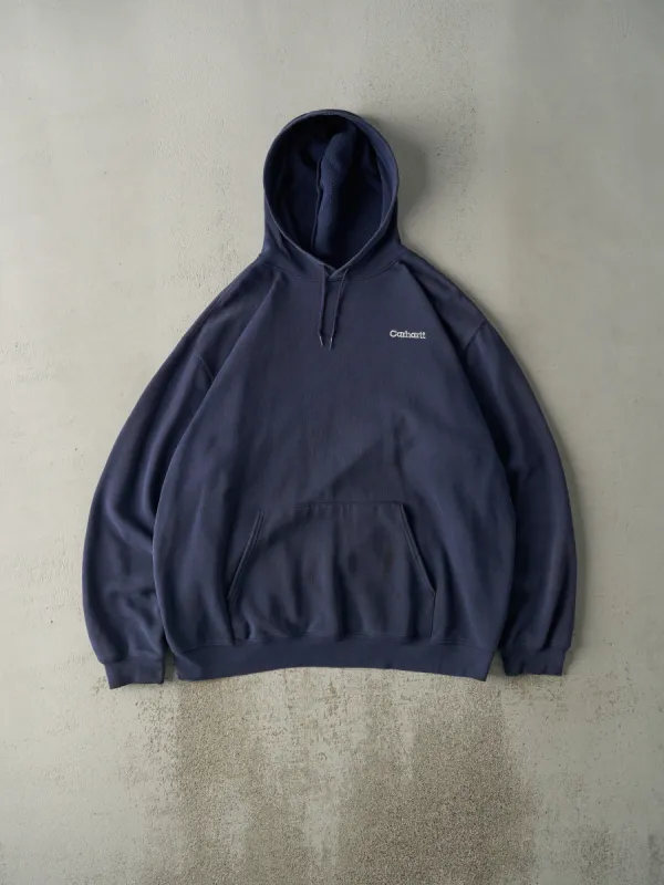 Vintage 90s Navy Blue Carhartt Embroidered Hoodie (XXL) sold by Rebalance Vintage