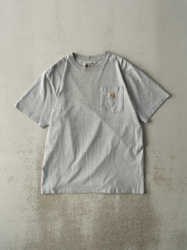 Vintage Y2K Grey Carhartt Pocket Tee (M) sold by Rebalance Vintage