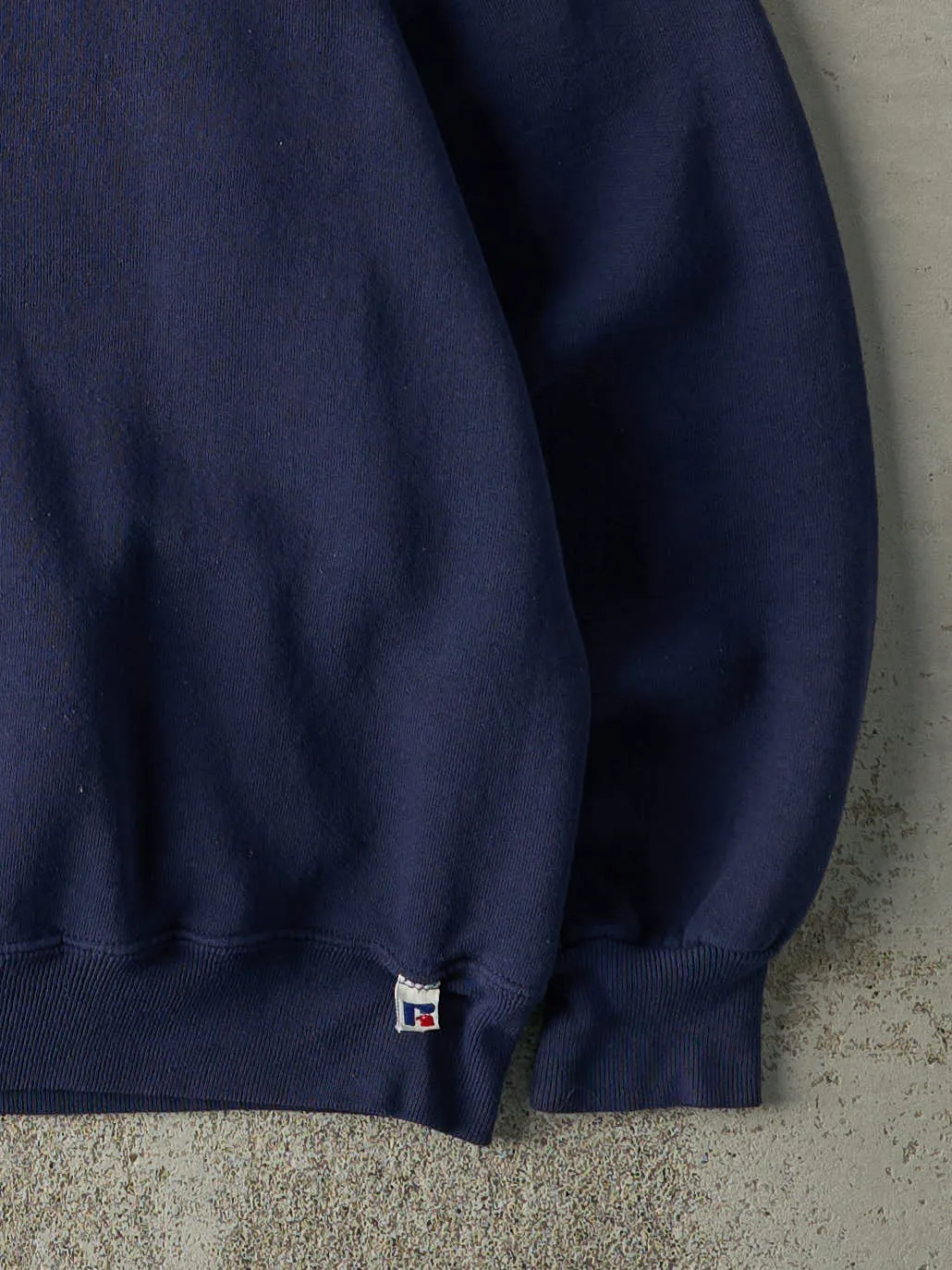 Vintage 90s Navy Blue Russell Athletics Crewneck (L) sold by Rebalance Vintage product image thumbnail 3