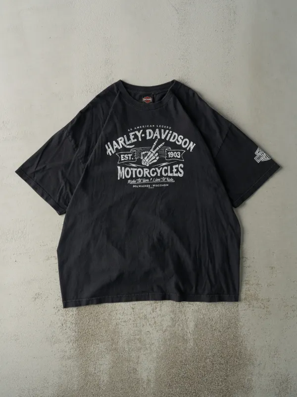 19' Black Amos Quebec Harley Davidson Tee (XXL) sold by Rebalance Vintage
