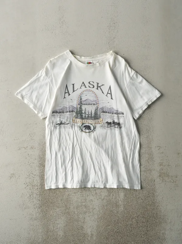 Vintage Y2K White Alaska Tee (S) sold by Rebalance Vintage