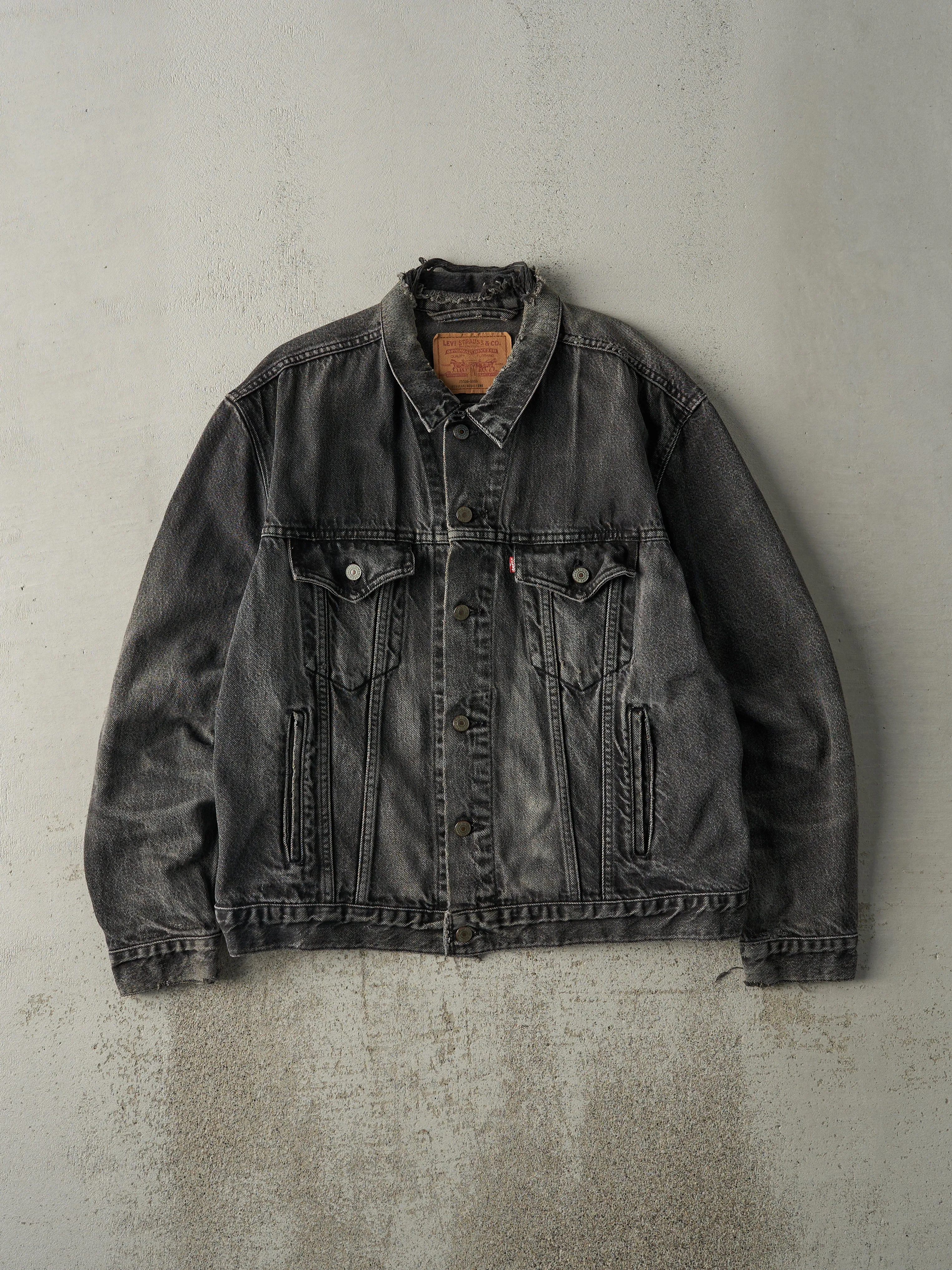 Vintage 90s Faded Black Type 3 Levi's Denim Jacket (M) sold by Rebalance Vintage