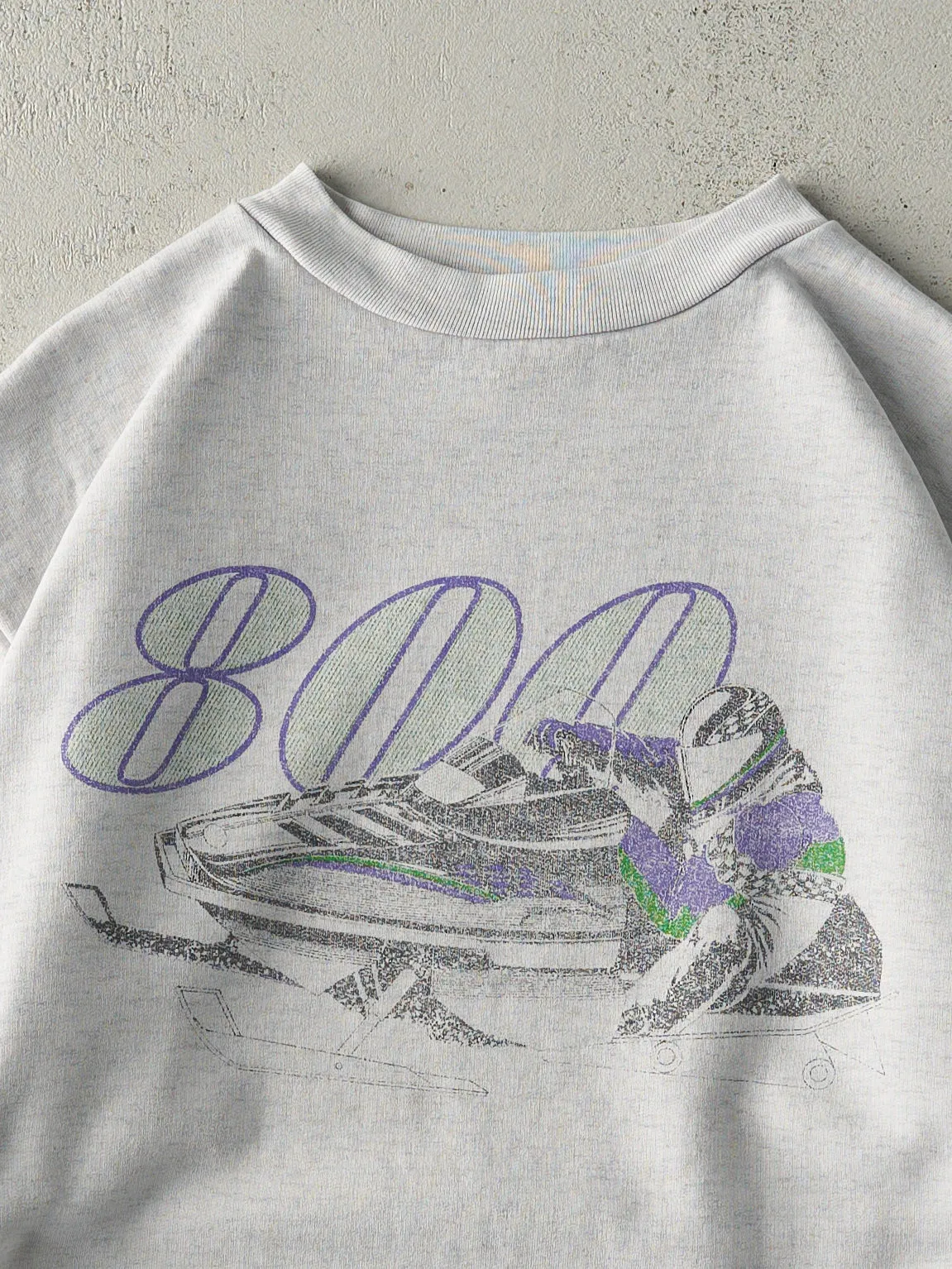 Vintage 90s Heather Grey Snowmobile Boxy Crewneck (L) sold by Rebalance Vintage product image thumbnail 2