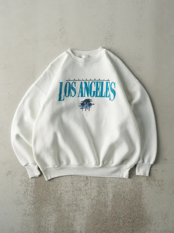 Vintage 90s White Los Angeles California Crewneck (L/XL) sold by Rebalance Vintage
