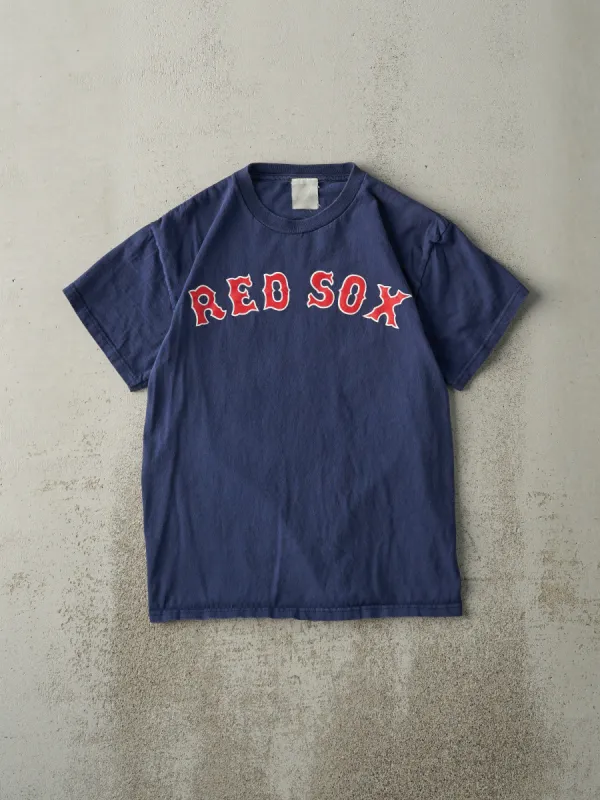 Vintage Y2K Navy Blue Boston Red Sox #19 Josh Beckett Player Tee (S) sold by Rebalance Vintage