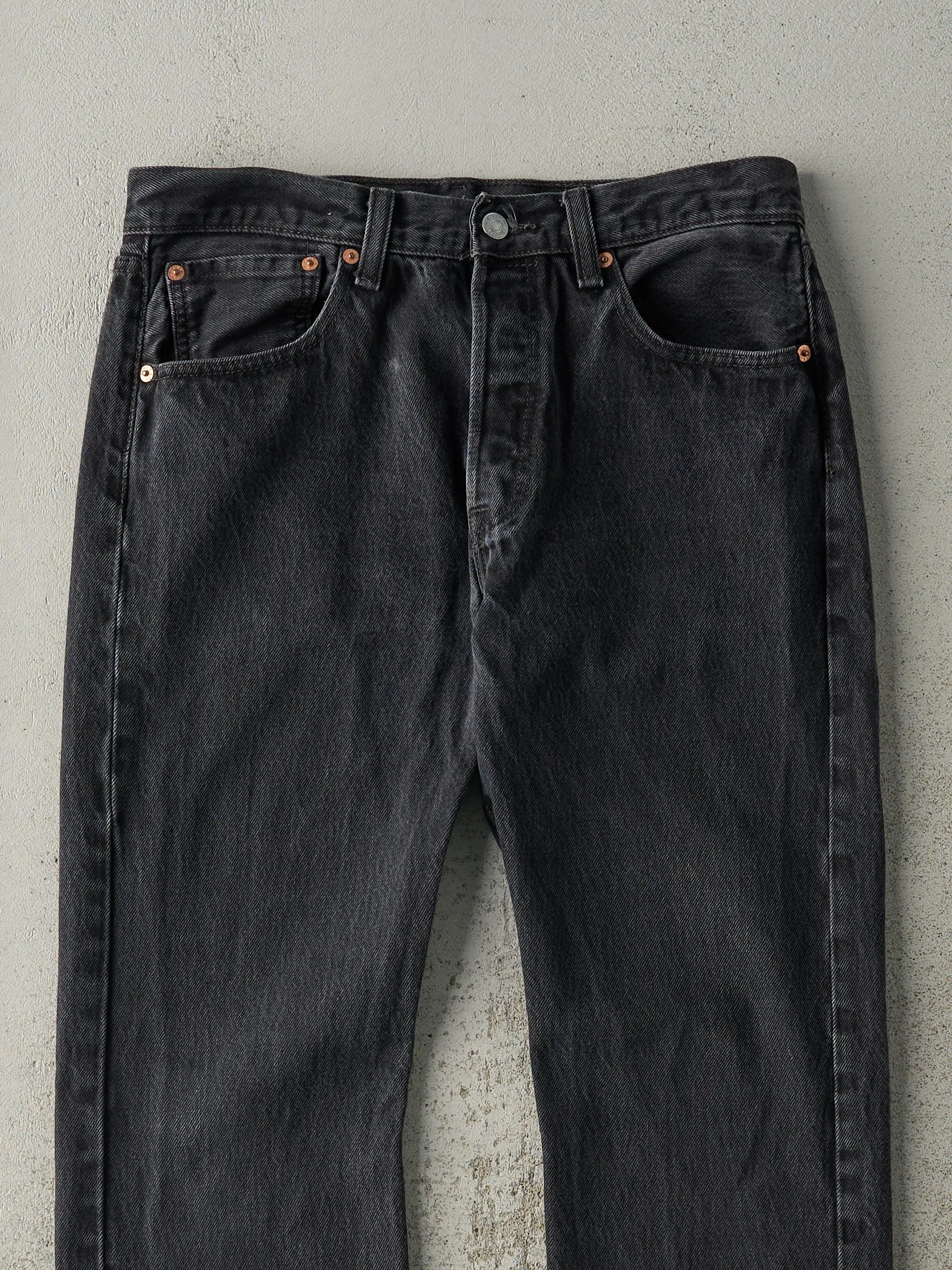 Vintage Y2K Faded Black Levi's 501 Denim Pants (31x29) sold by Rebalance Vintage product image thumbnail 4