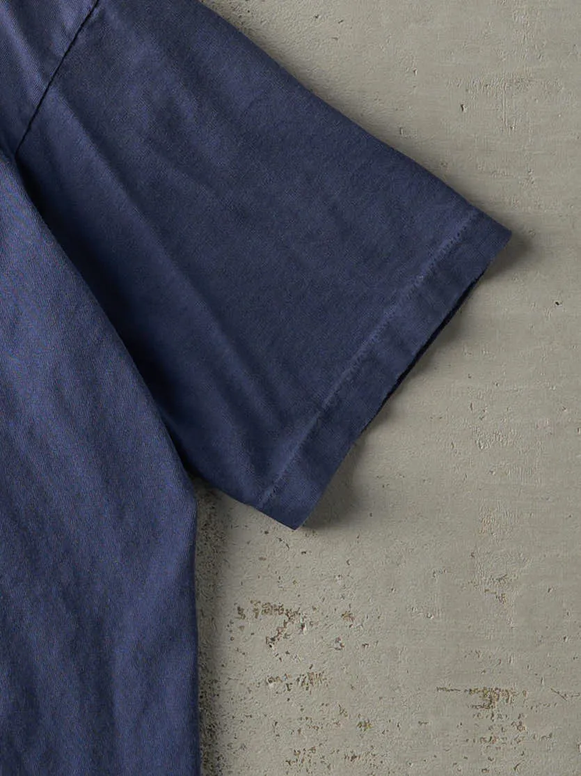 Vintage 90s Navy Blue Single Stitch Pocket Tee (M) sold by Rebalance Vintage product image thumbnail 3