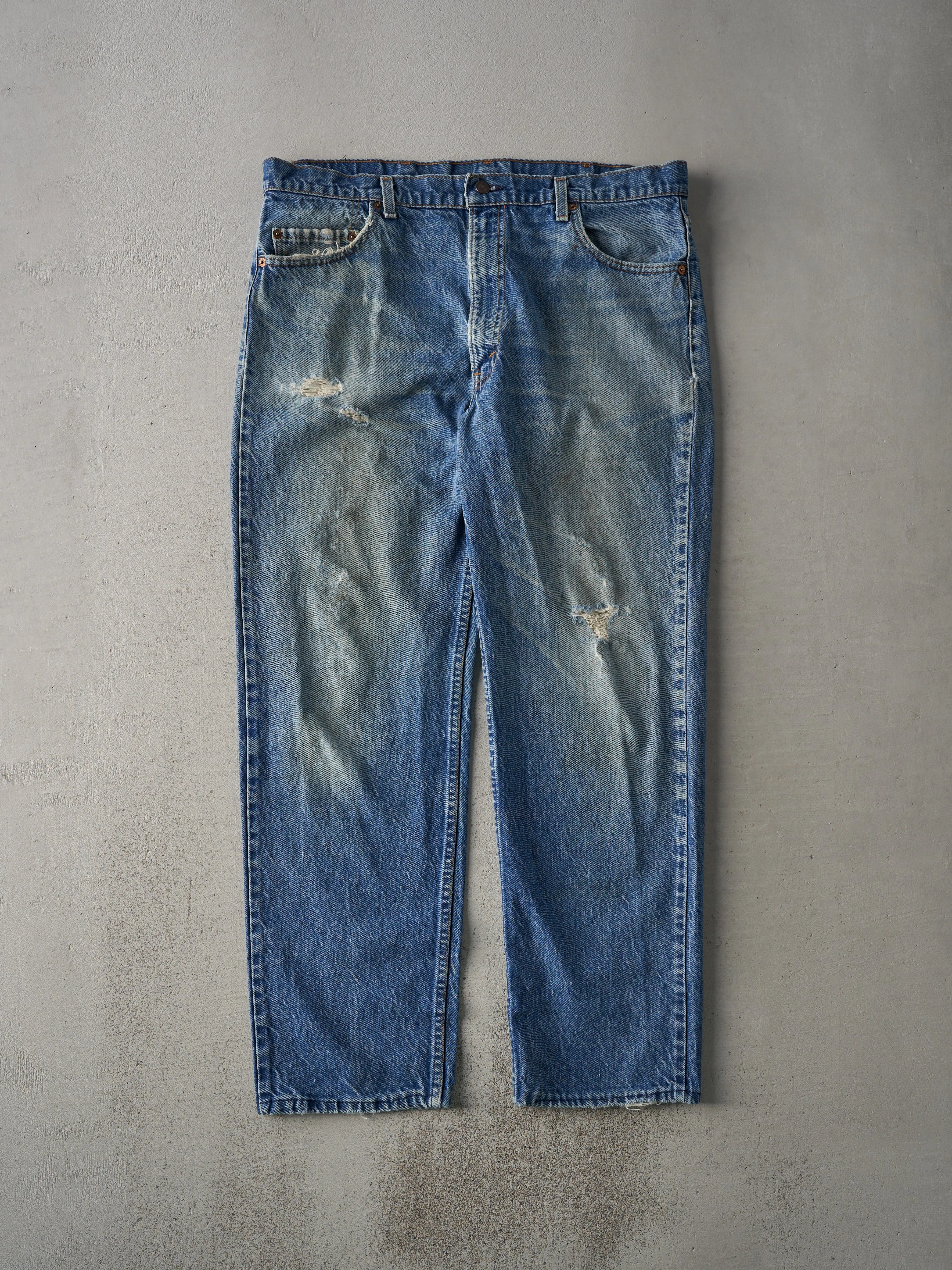 Vintage 80s Light Wash Levi's 505 Distressed Jeans (38x30.5) sold by Rebalance Vintage