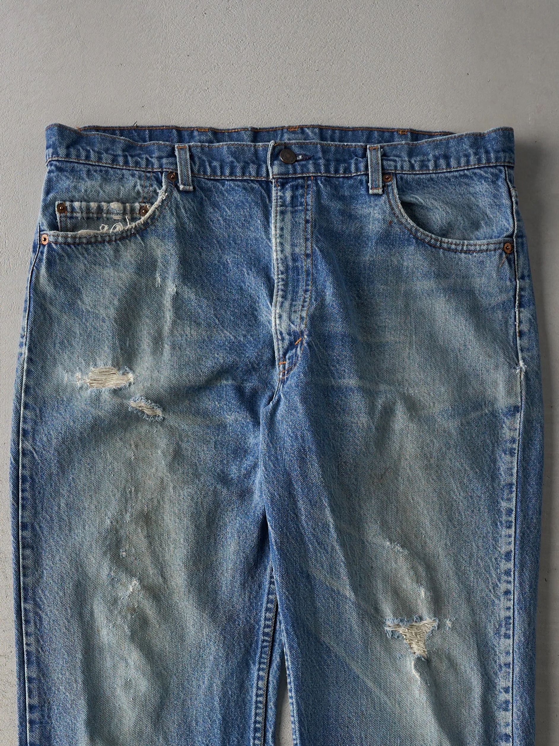 Vintage 80s Light Wash Levi's 505 Distressed Jeans (38x30.5) sold by Rebalance Vintage product image thumbnail 3