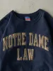 Vintage Y2K Navy Blue Notre Dame Law Champion Reverse Weave Crewneck (XL) sold by Rebalance Vintage