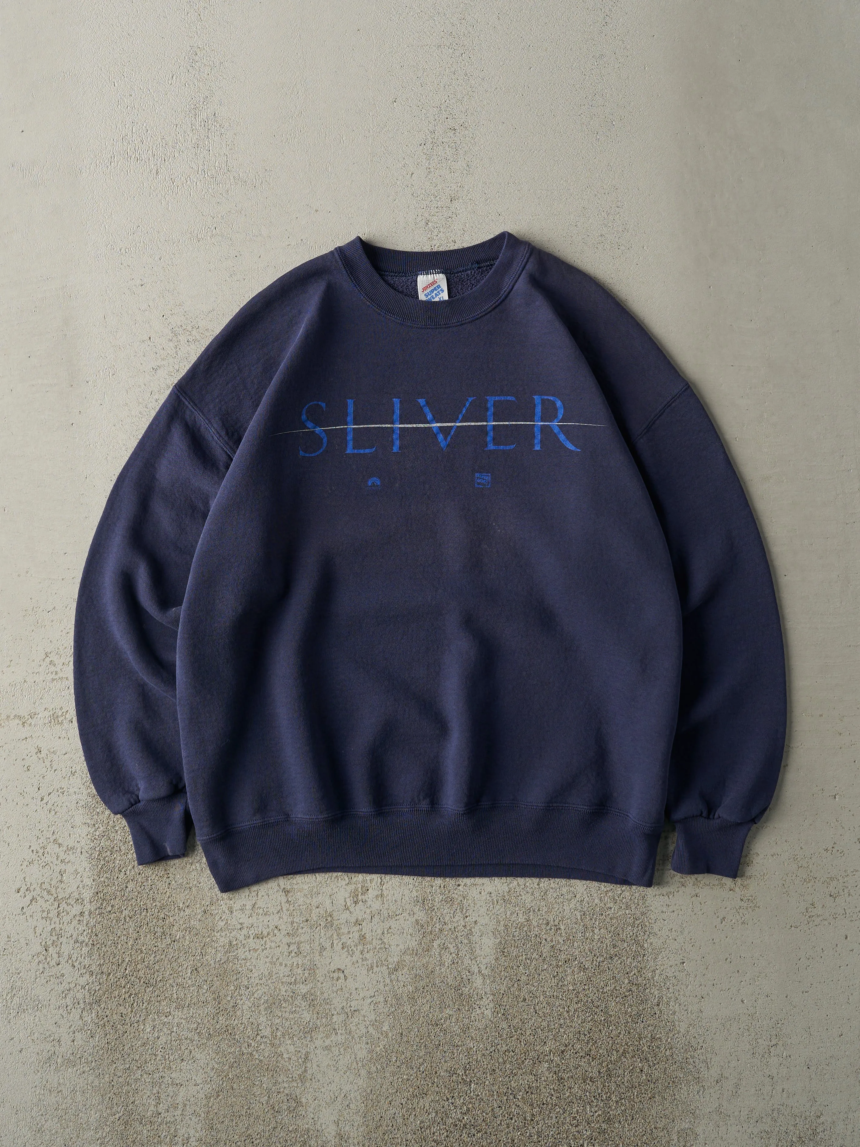 Vintage 93' Navy Blue Sliver Movie Promo Crewneck (L) sold by Rebalance Vintage