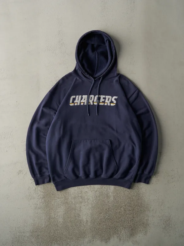 Vintage 90s Navy Blue San Diego Chargers Embroidered Hoodie (L) sold by Rebalance Vintage