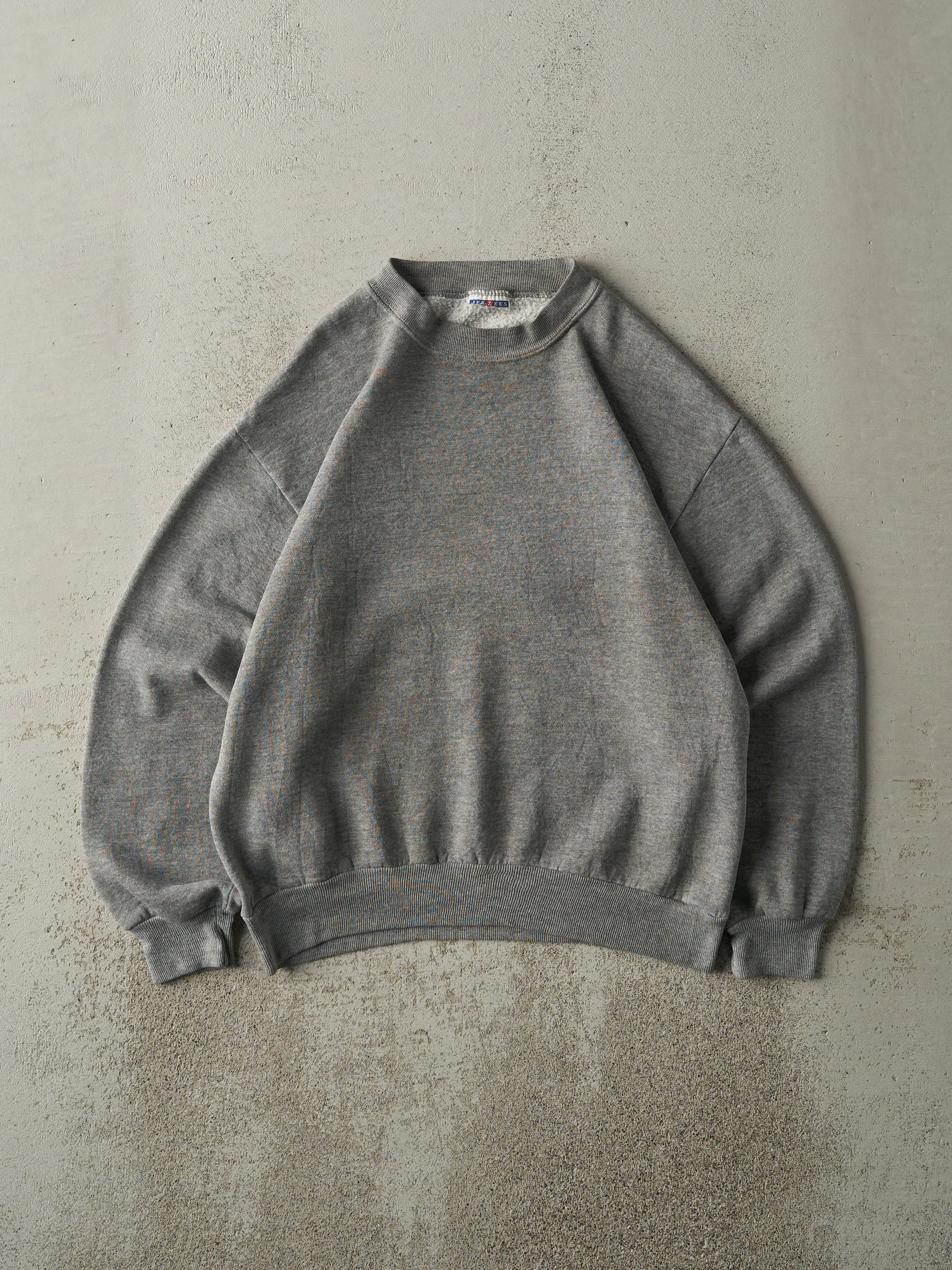 Vintage 90s Grey Blank Crewneck (S/M) sold by Rebalance Vintage