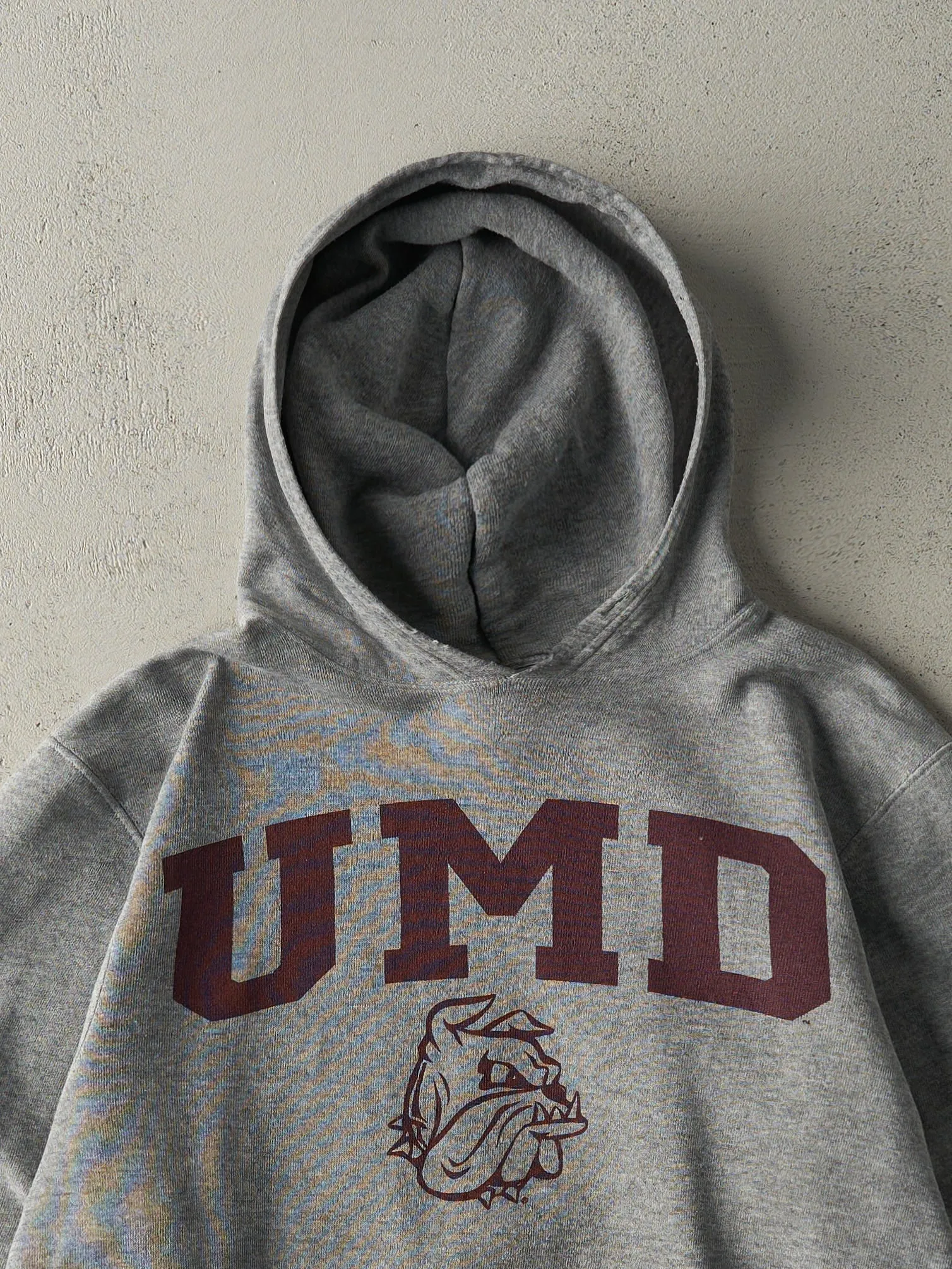 Vintage 90s Grey UMD University of Maryland Hoodie (M) sold by Rebalance Vintage product image thumbnail 2