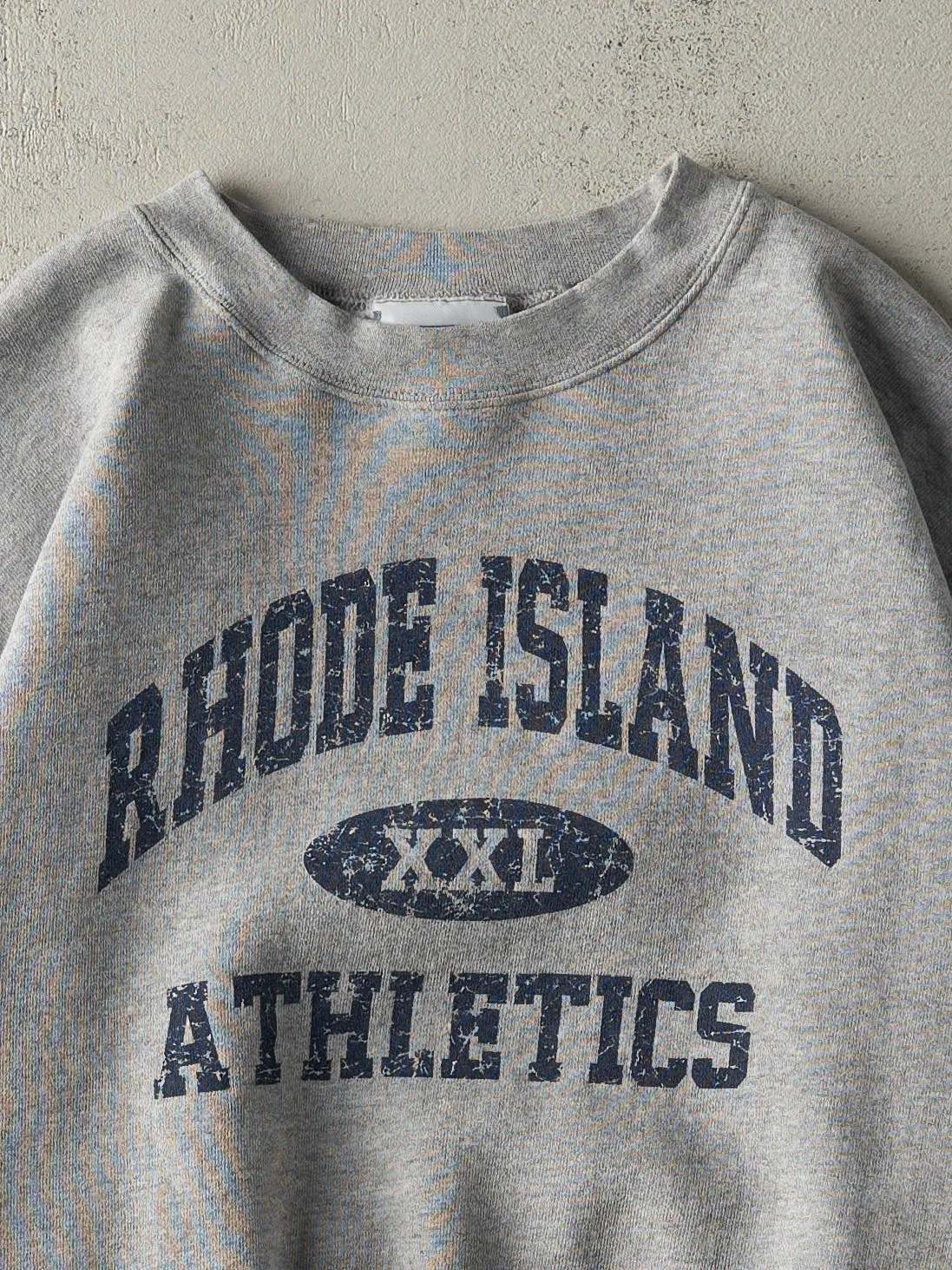 Vintage Y2K Grey Rhode Island Athletics Crewneck (L) sold by Rebalance Vintage product image thumbnail 3