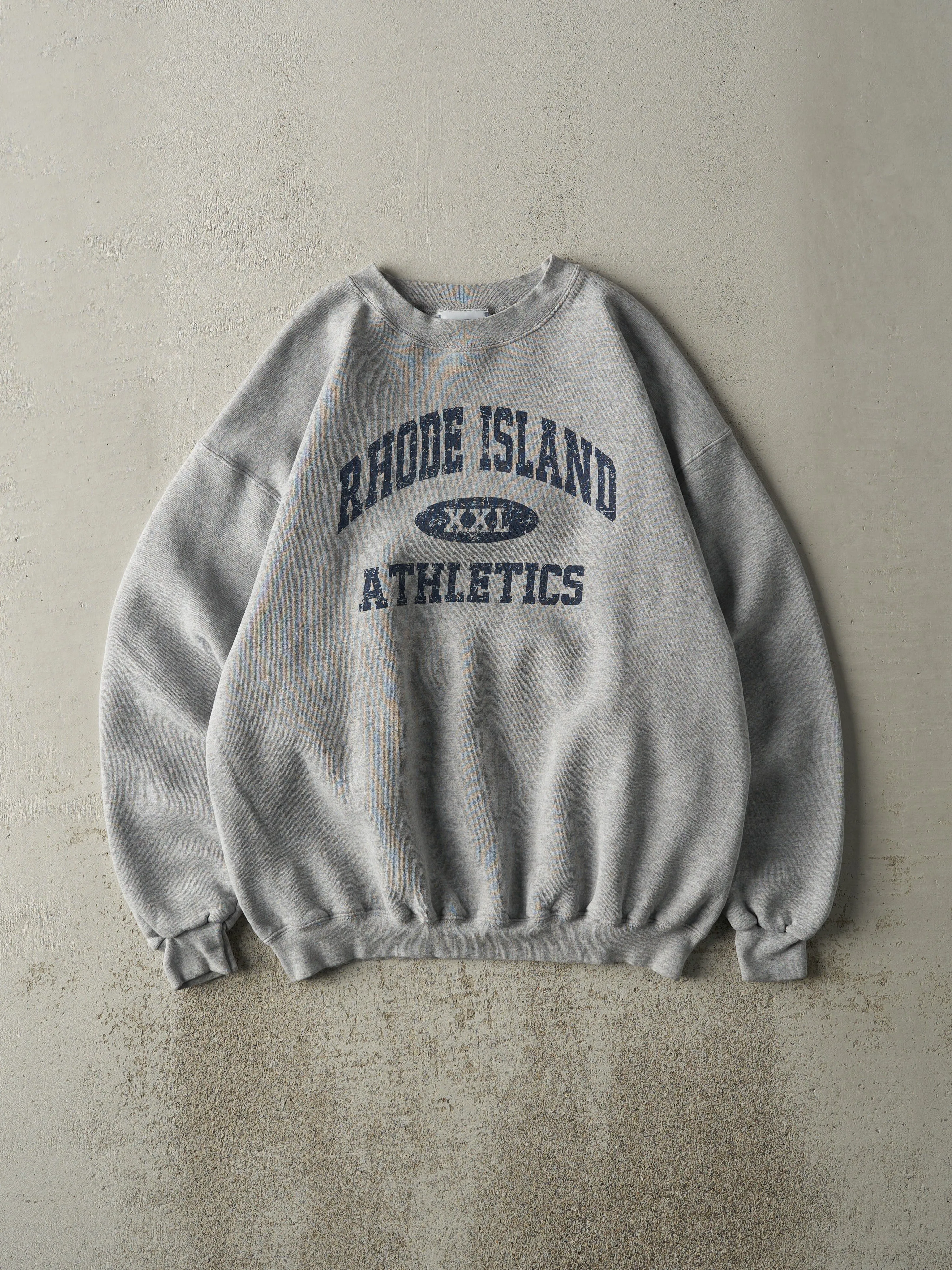 Vintage Y2K Grey Rhode Island Athletics Crewneck (L) sold by Rebalance Vintage