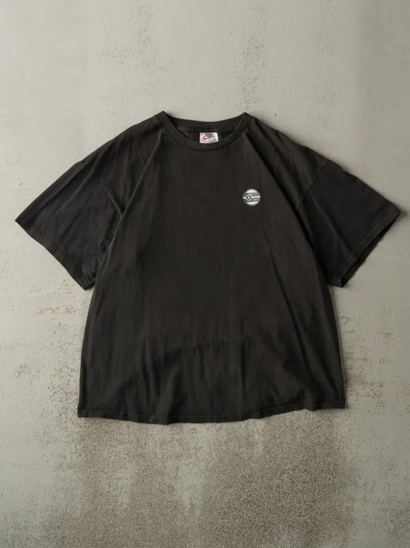 Vintage 90s Black Nike Logo Tee (L) sold by Rebalance Vintage
