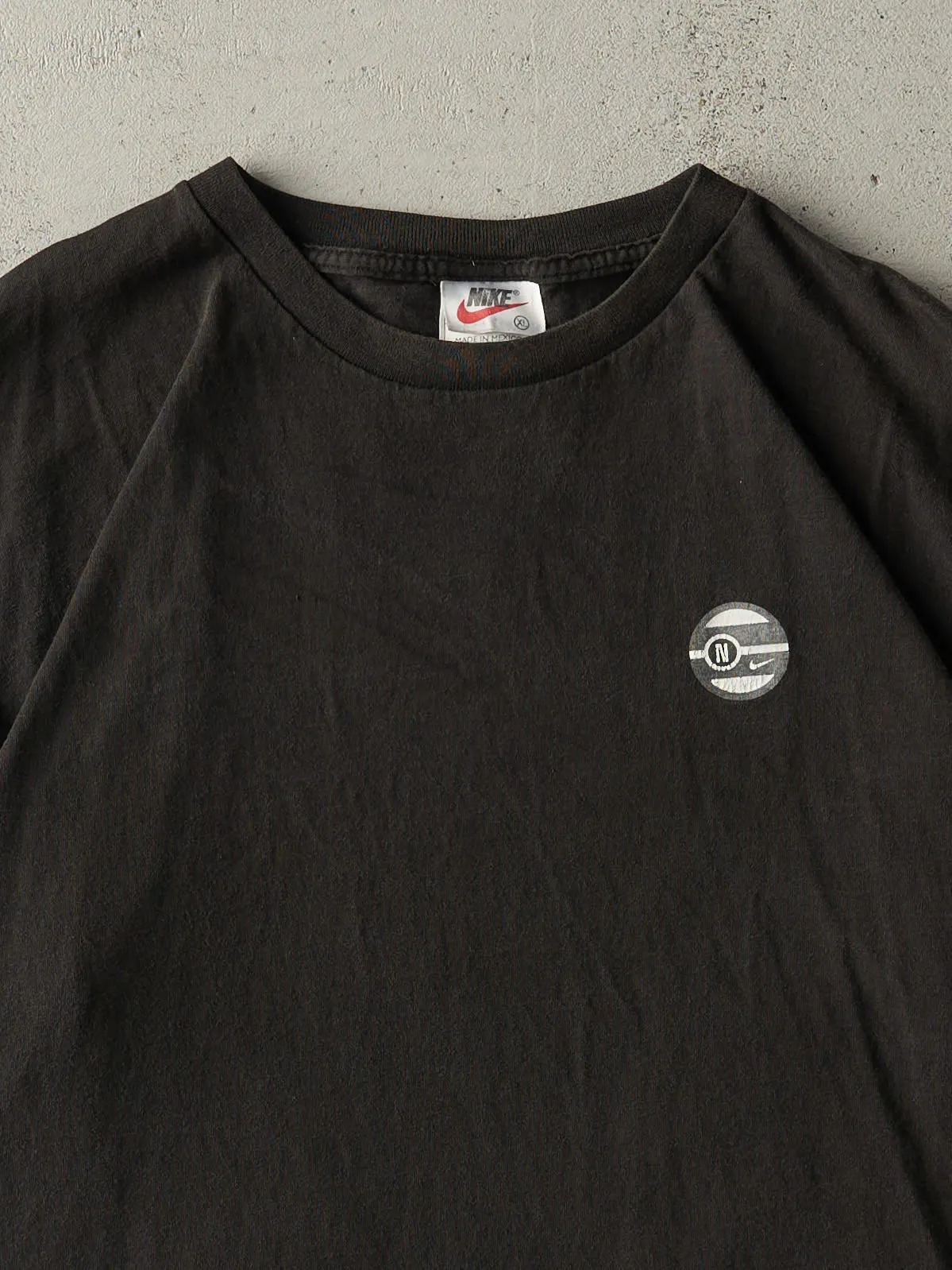 Vintage 90s Black Nike Logo Tee (L) sold by Rebalance Vintage product image thumbnail 3