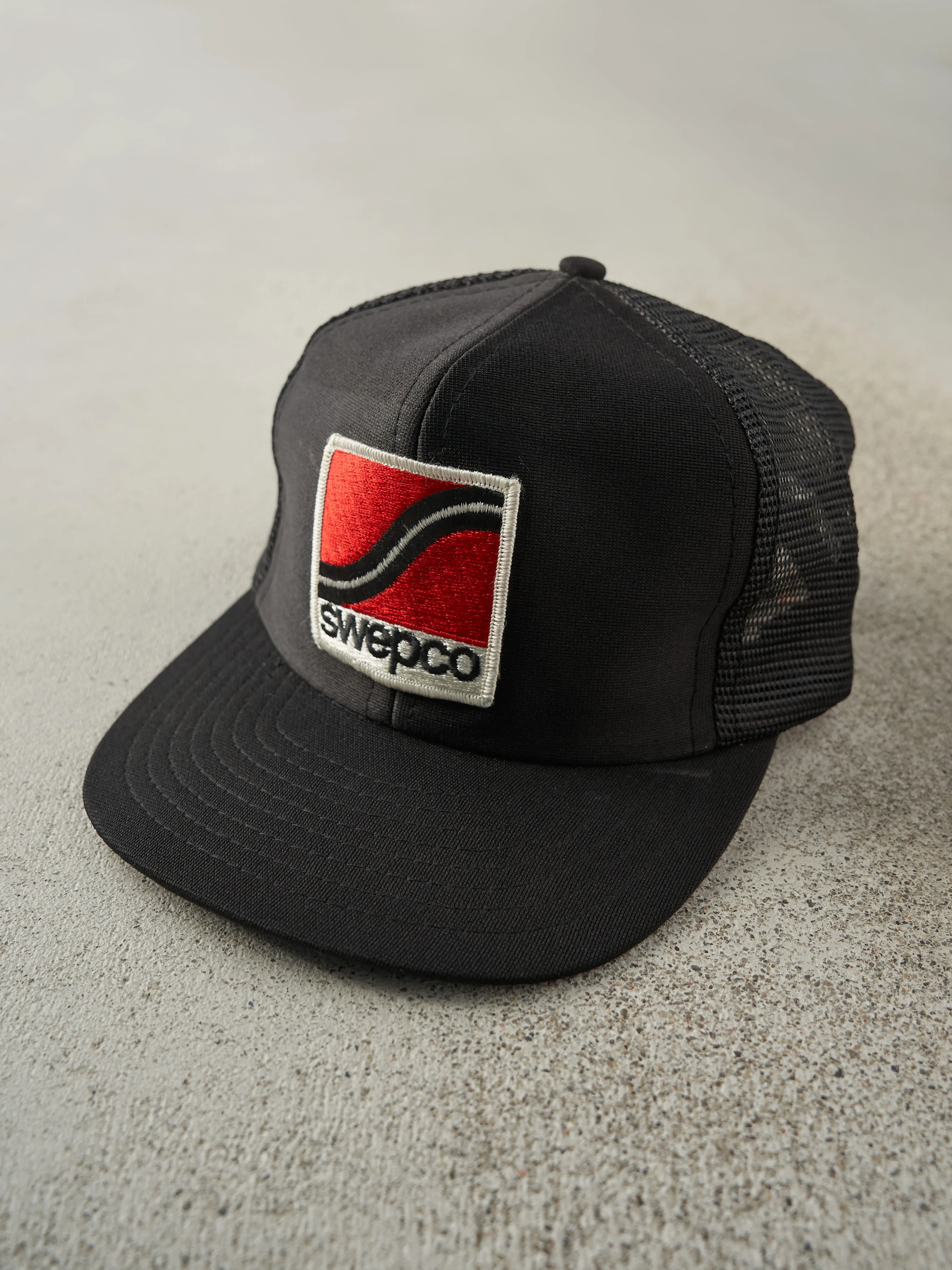 Vintage 90s Black Swepco Patch Trucker Hat sold by Rebalance Vintage product image thumbnail 2
