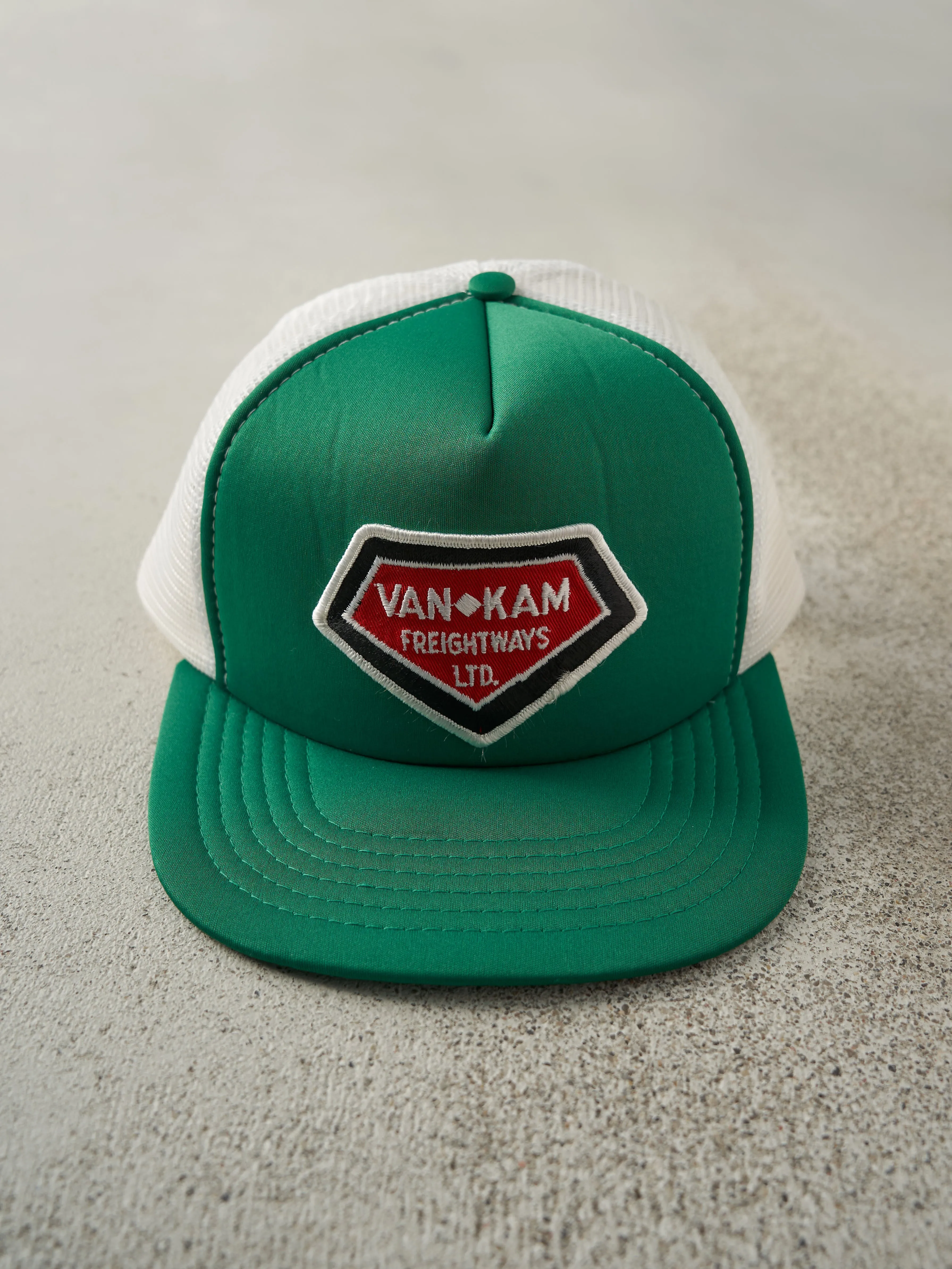Vintage 80s Green Van Kam Freight Ways Foam Trucker Hat sold by Rebalance Vintage