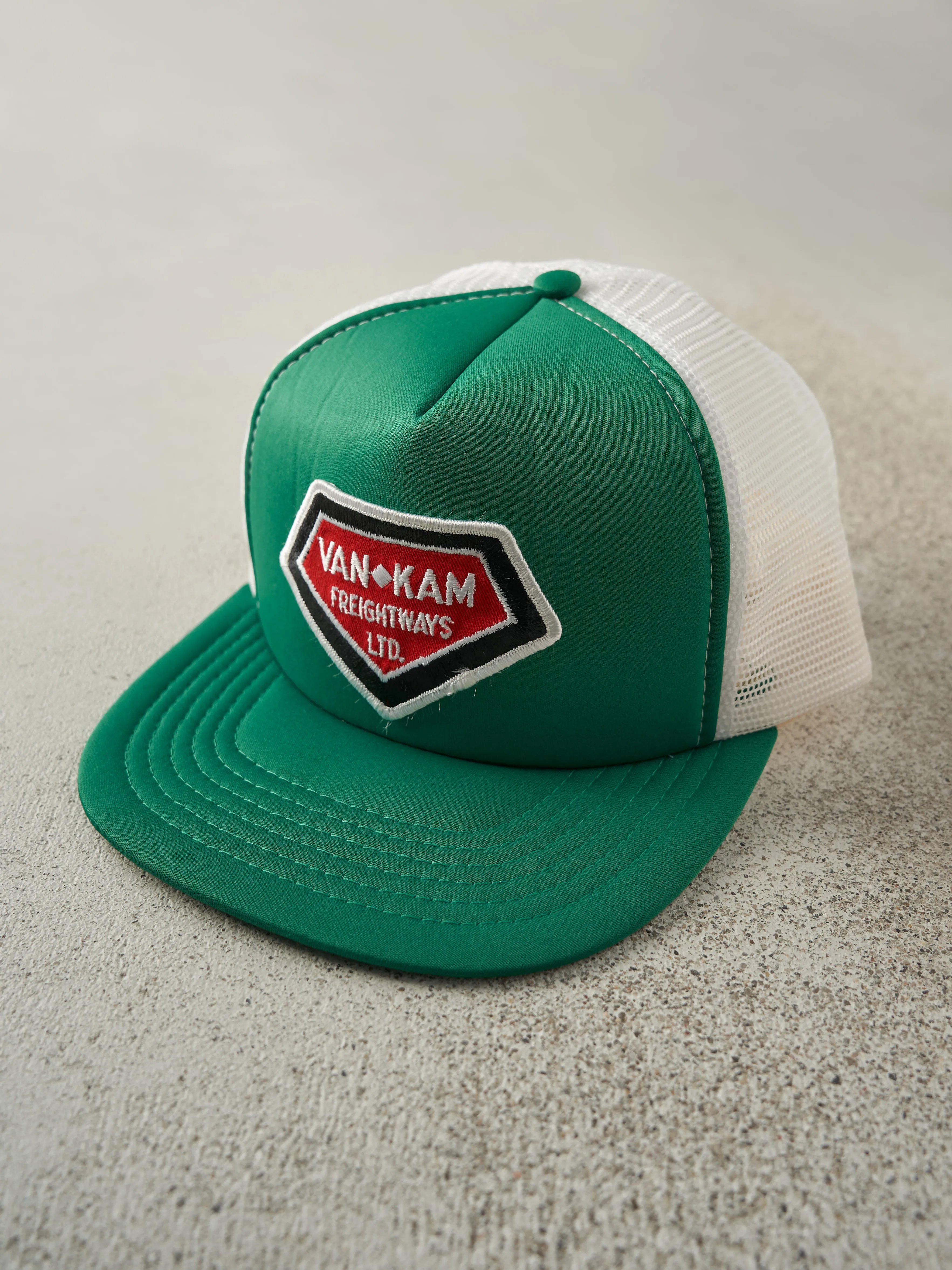 Vintage 80s Green Van Kam Freight Ways Foam Trucker Hat sold by Rebalance Vintage product image thumbnail 2