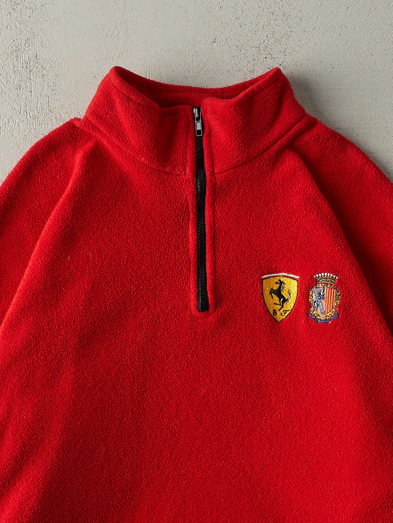 Vintage 90s Red Ferrari of New England Quarter Zip Fleece (XL) sold by Rebalance Vintage product image thumbnail 3