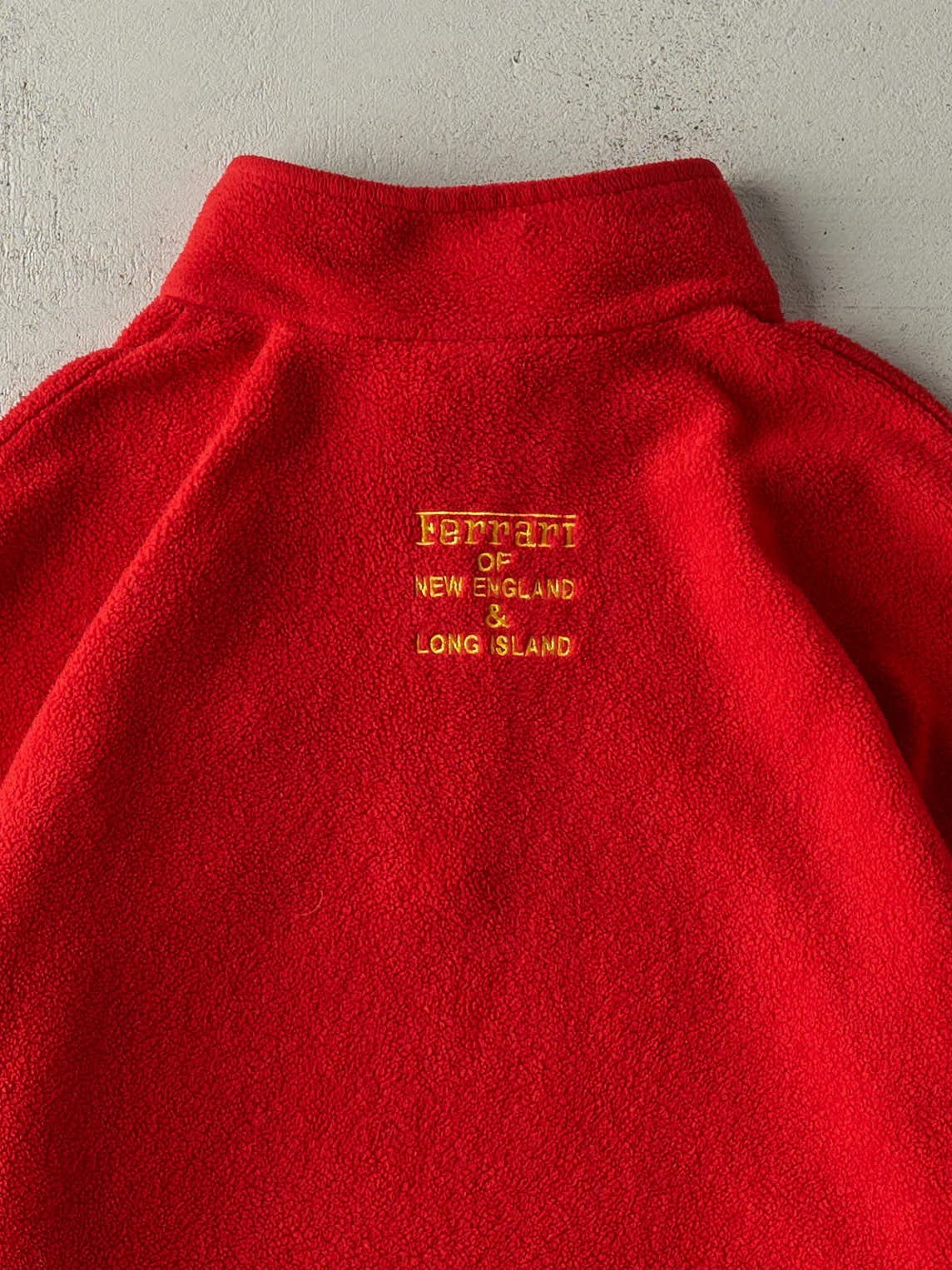 Vintage 90s Red Ferrari of New England Quarter Zip Fleece (XL) sold by Rebalance Vintage product image thumbnail 4