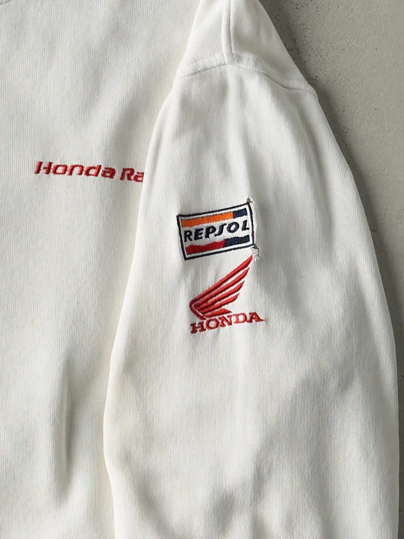 Vintage Y2K White Honda Racing Gas Zip Up Sweatshirt (L) sold by Rebalance Vintage product image thumbnail 4