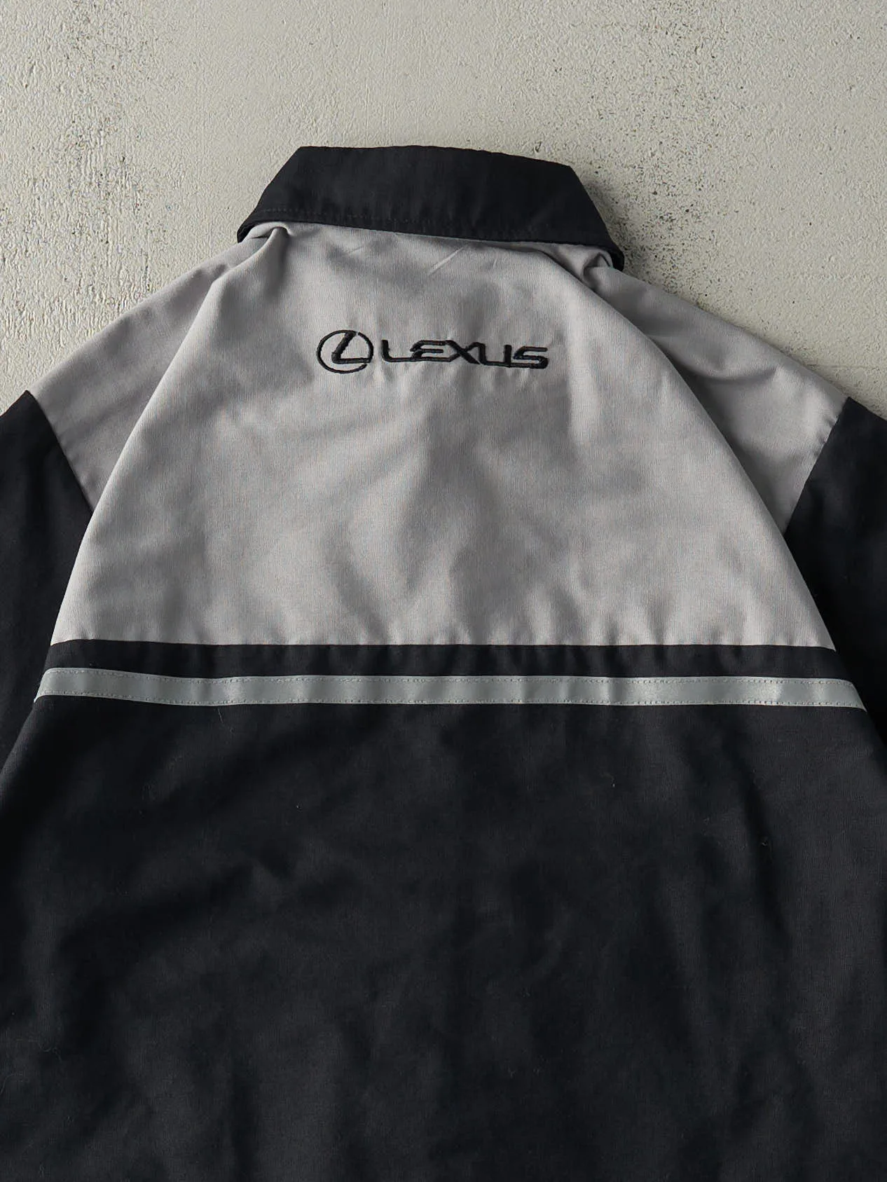 Vintage Y2K Black & Grey Lexus Button Up Mechanic Tee (M/L) sold by Rebalance Vintage product image thumbnail 4