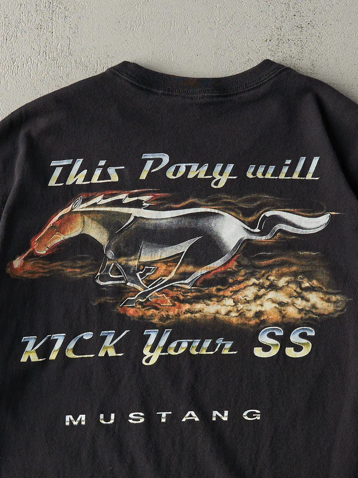 Vintage Y2K Black Ford Mustang Tee (M/L) sold by Rebalance Vintage product image thumbnail 4