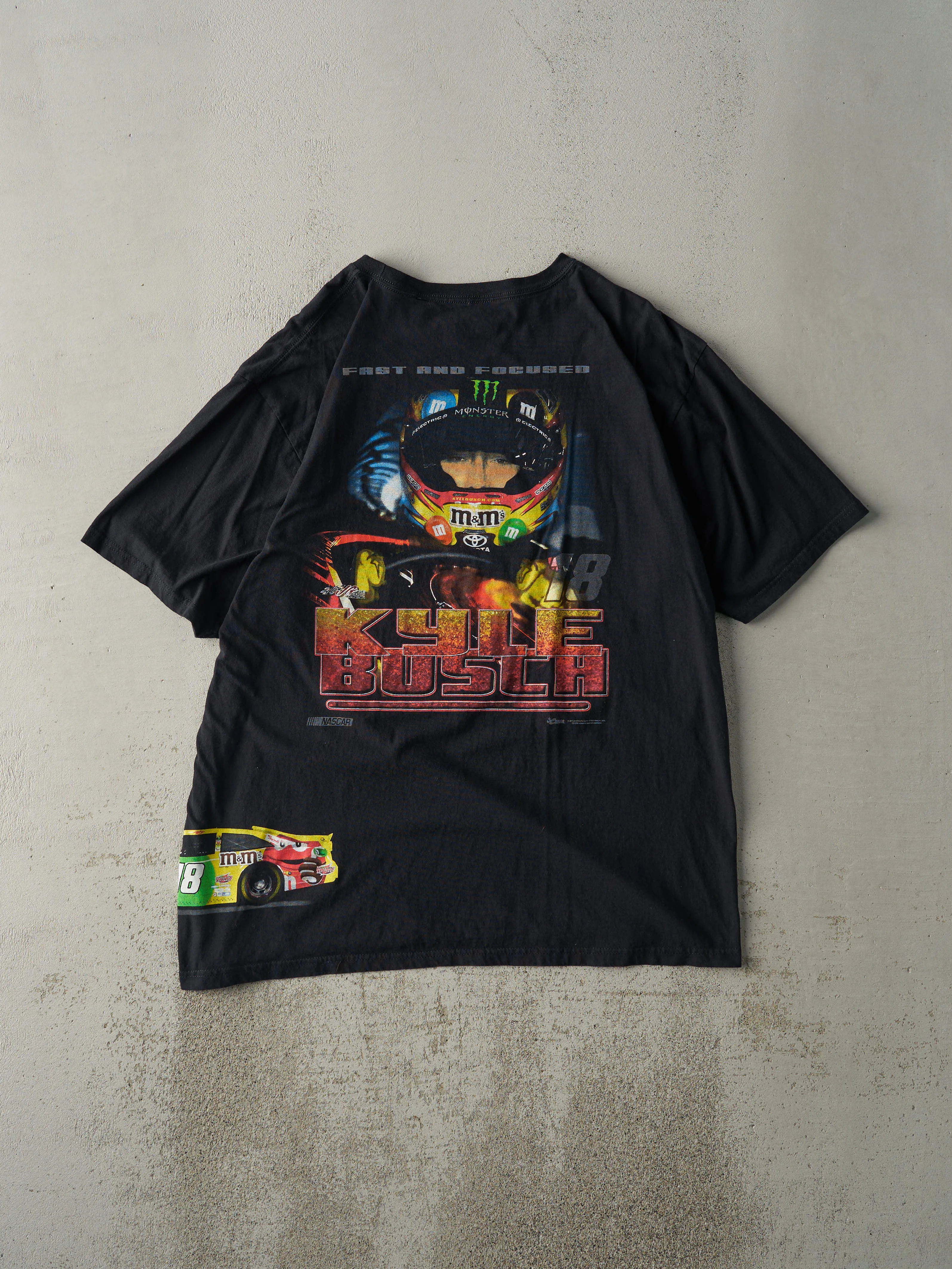 Vintage 12' Black M&M Kyle Busch Nascar Racing Tee (M/L) sold by Rebalance Vintage product image thumbnail 2