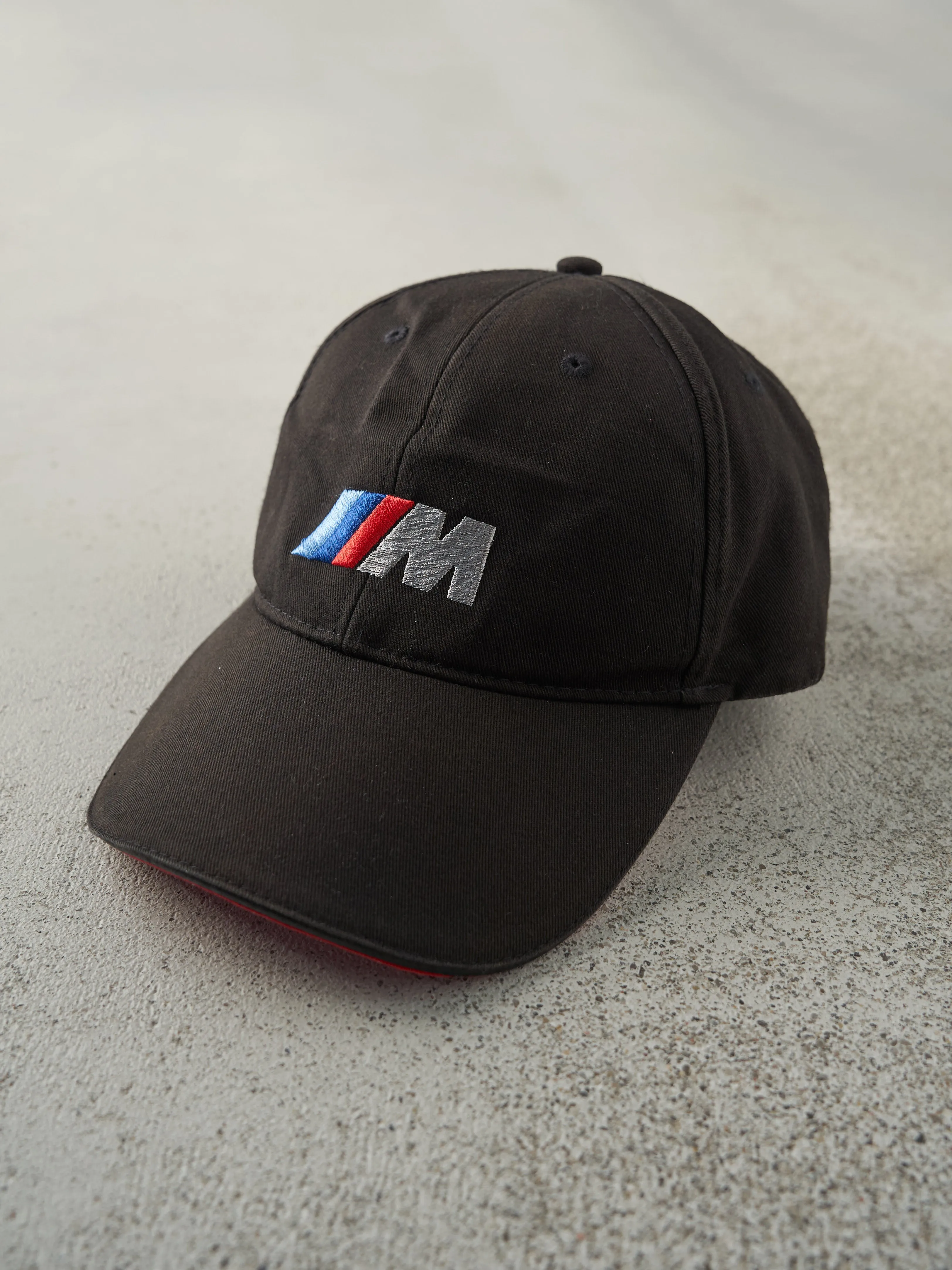 Vintage Y2K Black Embroidered BMW M Series Strapback Hat sold by Rebalance Vintage product image thumbnail 2