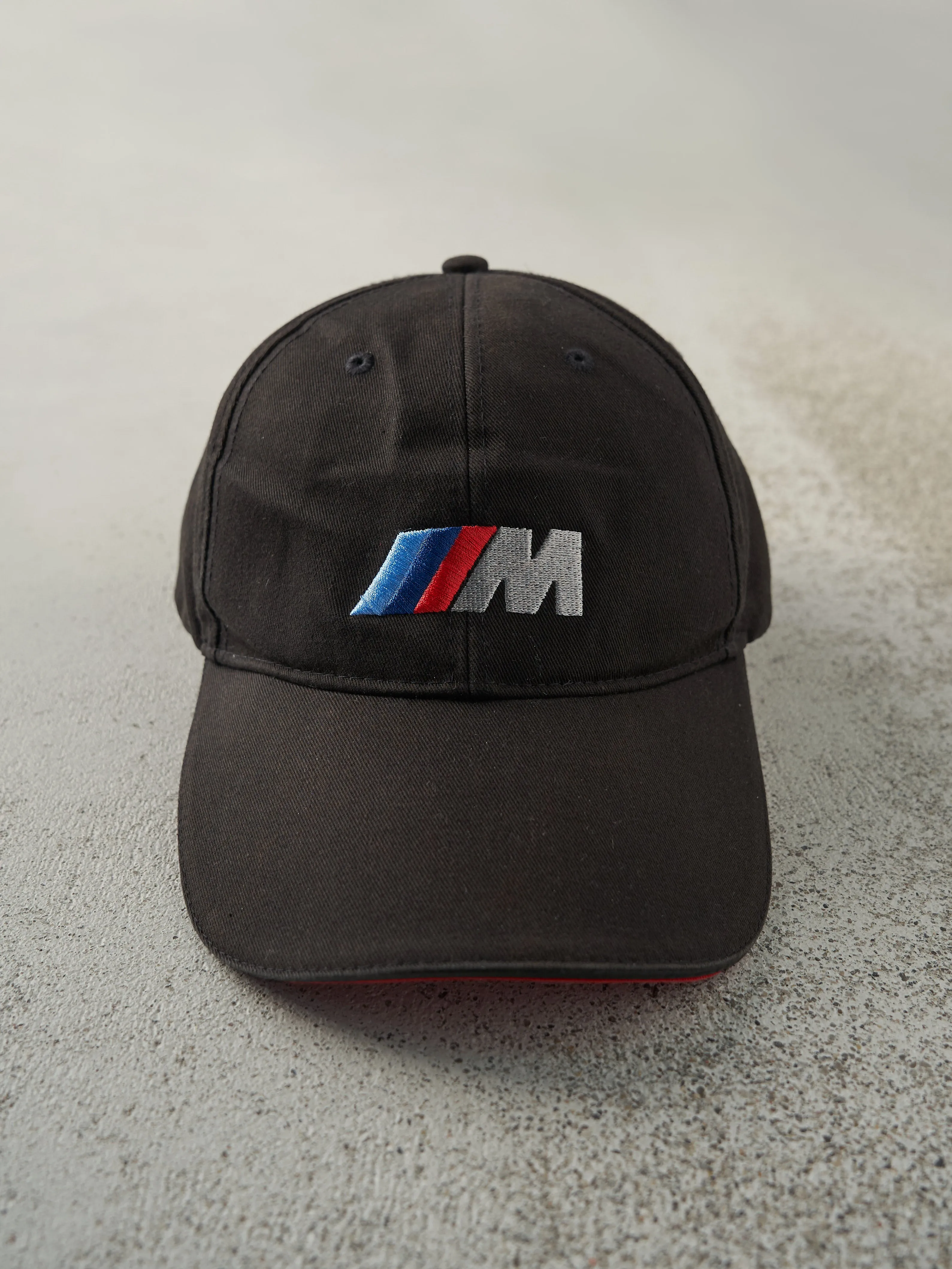 Vintage Y2K Black Embroidered BMW M Series Strapback Hat sold by Rebalance Vintage